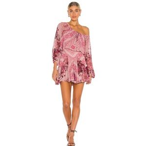 Free People Seven Wonders Mini Dress in Dusty Rose